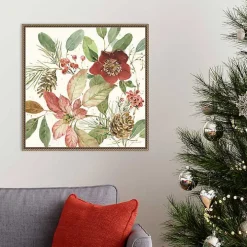 Winter Blooms Framed Canvas Art Print