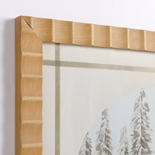 Winter Cabin in the Woods Framed Art Print