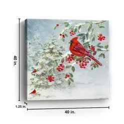 Winter Cardinal Canvas Art Print