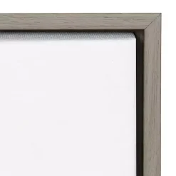 Winter Trees Gray Framed Canvas Art Print