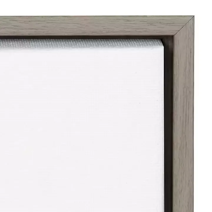 Winter Trees Gray Framed Canvas Art Print
