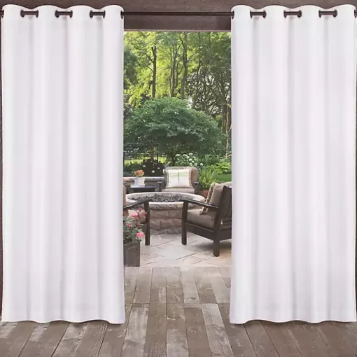 Winter White Biscayne Curtain Panel Set, 96 in.