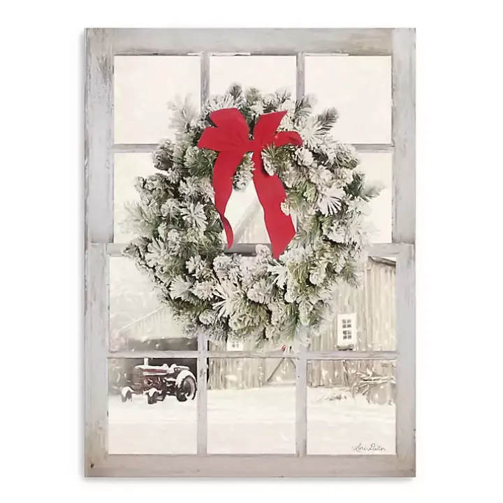 Winter Window View Canvas Art Print