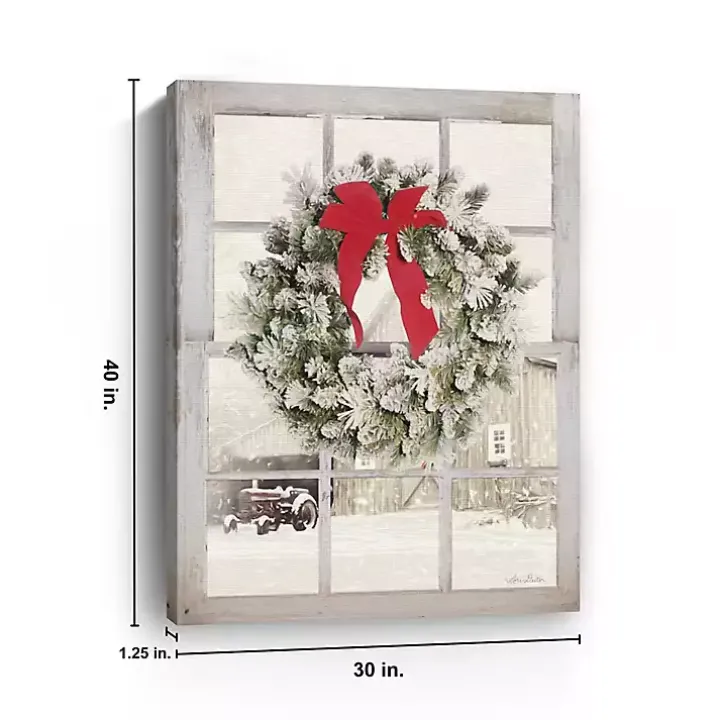 Winter Window View Canvas Art Print