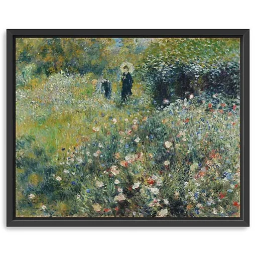 Woman with Parasol Garden Canvas Print, 22x18 in.