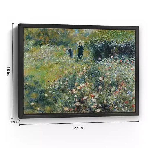 Woman with Parasol Garden Canvas Print, 22x18 in.