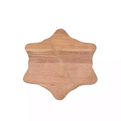 Wood Snowflake Serving Board with Spreader