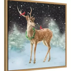 Woodland Celebration Framed Canvas Art Print