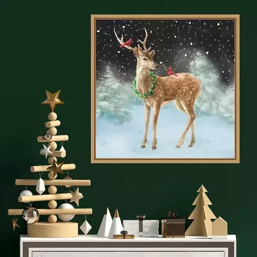 Woodland Celebration Framed Canvas Art Print
