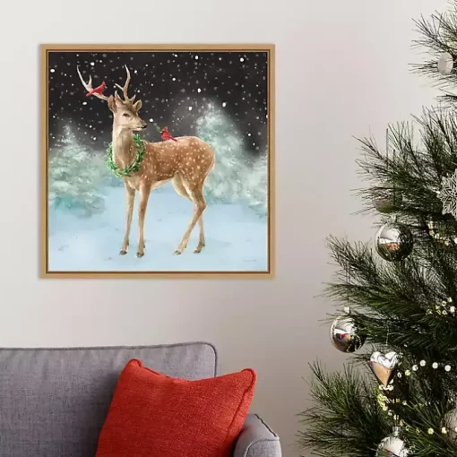 Woodland Celebration Framed Canvas Art Print