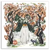 Woodland Ghost Halloween Canvas Art Print