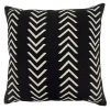 Woven Black and White Chevron Throw Pillow