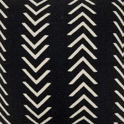 Woven Black and White Chevron Throw Pillow
