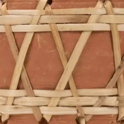 Woven Diamond Terracotta Planter