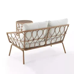 Woven Loop Rattan 2-pc. Outdoor Loveseat Set