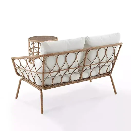Woven Loop Rattan 2-pc. Outdoor Loveseat Set