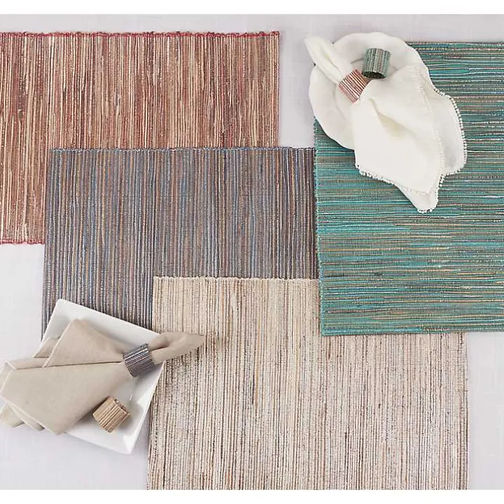 Woven Neutral 4-pc. Napkin Ring Set