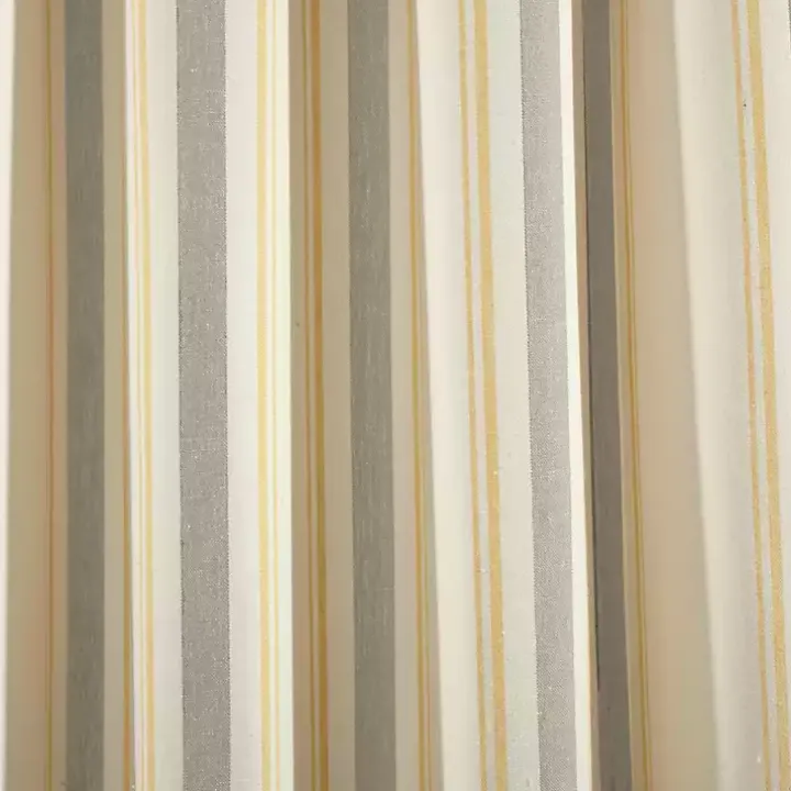 Yellow & Gray Farmhouse Curtain Panel Set, 95 in.