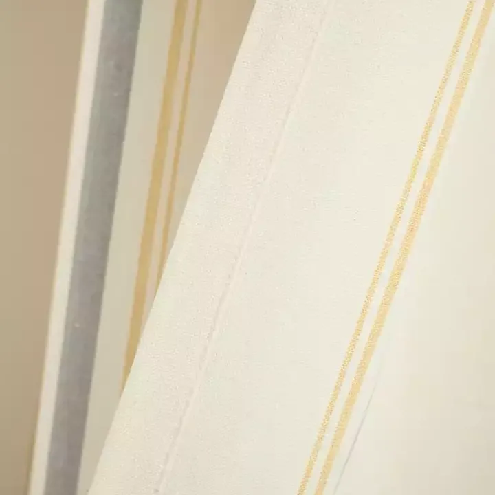 Yellow & Gray Farmhouse Curtain Panel Set, 95 in.