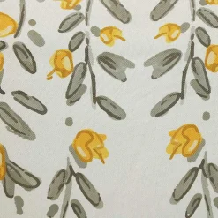 Yellow & Gray Floral Outdoor Pillow