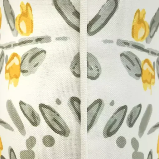 Yellow & Gray Floral Outdoor Pillow
