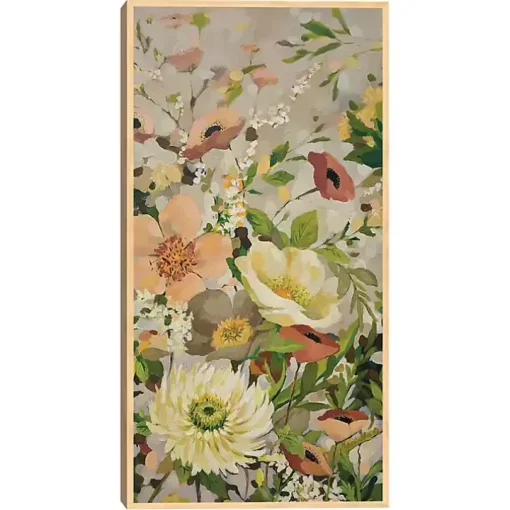 Yellow Flowers Framed Canvas Art Print