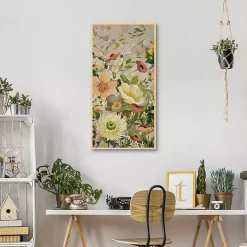 Yellow Flowers Framed Canvas Art Print