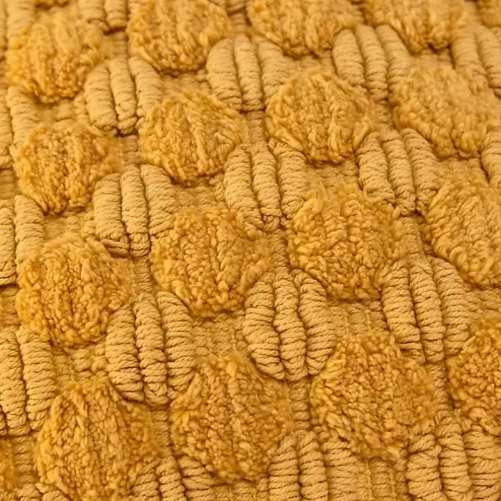 Yellow Looped Cotton Throw Pillow