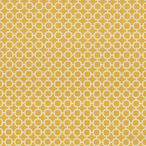 Yellow Pattern Rounded Outdoor Settee Cushion