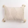 Zoey Ivory Diamond Tufted Lumbar Pillow