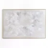 Abstract White Framed Canvas Art Print