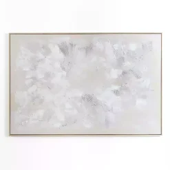 Abstract White Framed Canvas Art Print