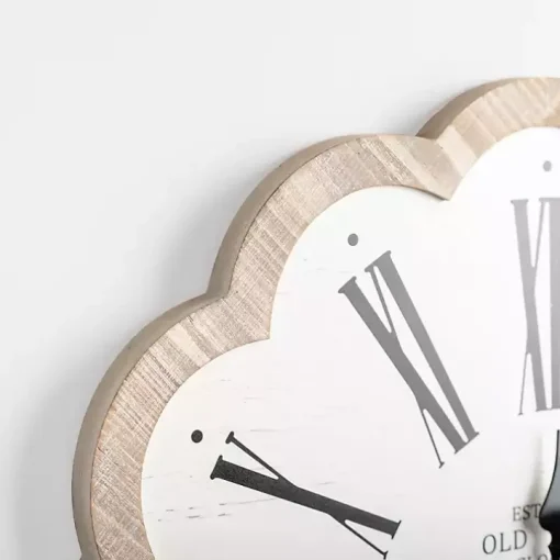 Adelyn Scalloped Edge Wood Clock