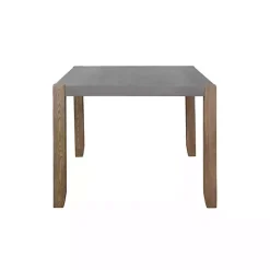 Amber Wood Faux Concrete Top Dining Table