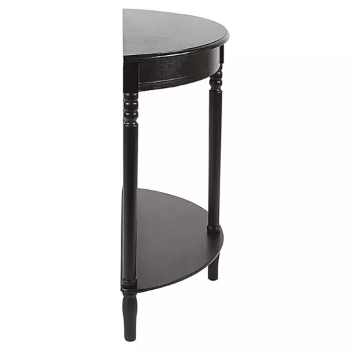 Antique Black Half Round Console Table