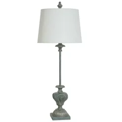 Antique Blue Cast Buffet Lamp