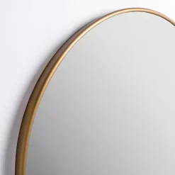 Antique Brass Nouveau Linear Arch Mirror