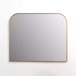 Antique Brass Nouveau Wide Arch Wall Mirror
