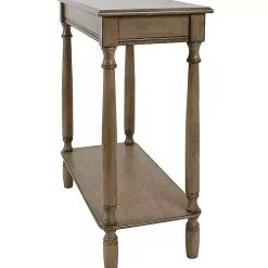 Antique Brown Rectangular Console Table
