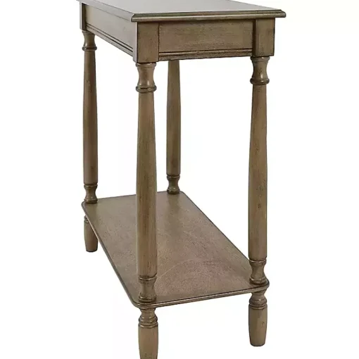 Antique Brown Rectangular Console Table