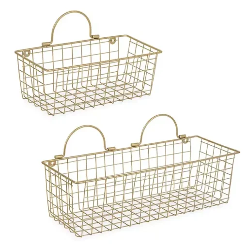 Antique Gold 2-pc. Wire Basket Set