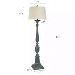 Antique Navy Bourgault Floor Lamp