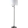 Antique Pewter Swing Arm Floor Lamp
