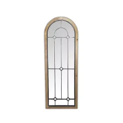 Arched Windowpane Wall Mirror