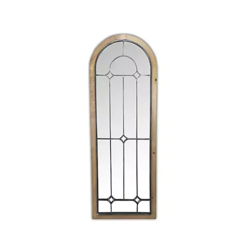 Arched Windowpane Wall Mirror