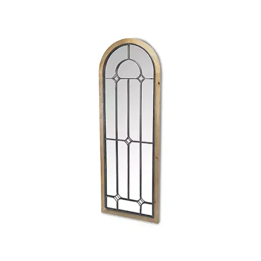 Arched Windowpane Wall Mirror