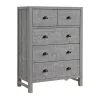 Arden Gray Wood 5-Drawer Chest