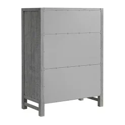 Arden Gray Wood 5-Drawer Chest