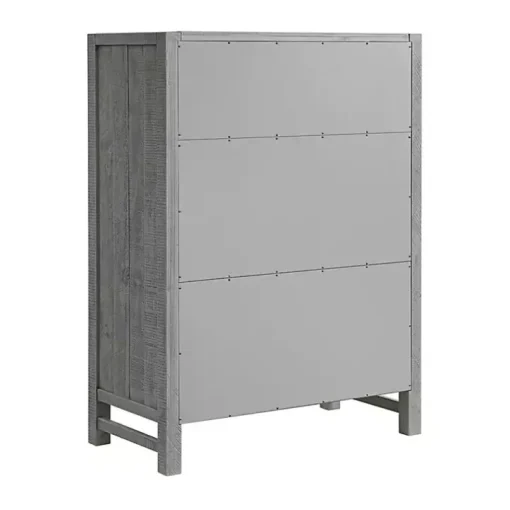 Arden Gray Wood 5-Drawer Chest