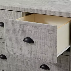 Arden Gray Wood 5-Drawer Chest